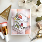 Pinkfresh Studio Nested Hexagons Double Stitch Dies pf171es Glow With Kindness Card | color-code:ALT01