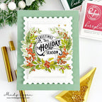 Pinkfresh Studio Nested Rectangles Diagonal Stitch Dies pf169es Holiday Season Card | color-code:ALT03