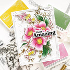 Pinkfresh Studio Nothing But The Best Stamps Dies And Stencils Bundle Amazing Card