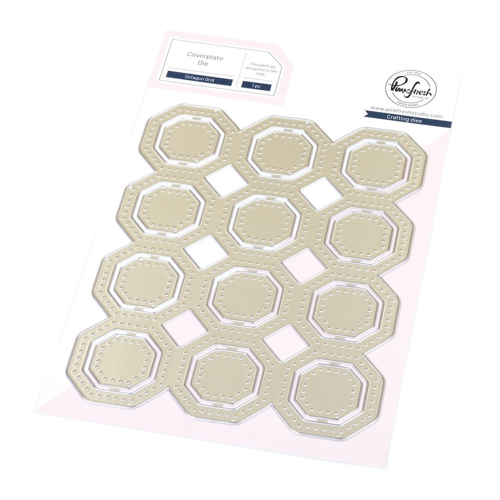 Pinkfresh Studio Octagon Grid Coverplate Die 300825