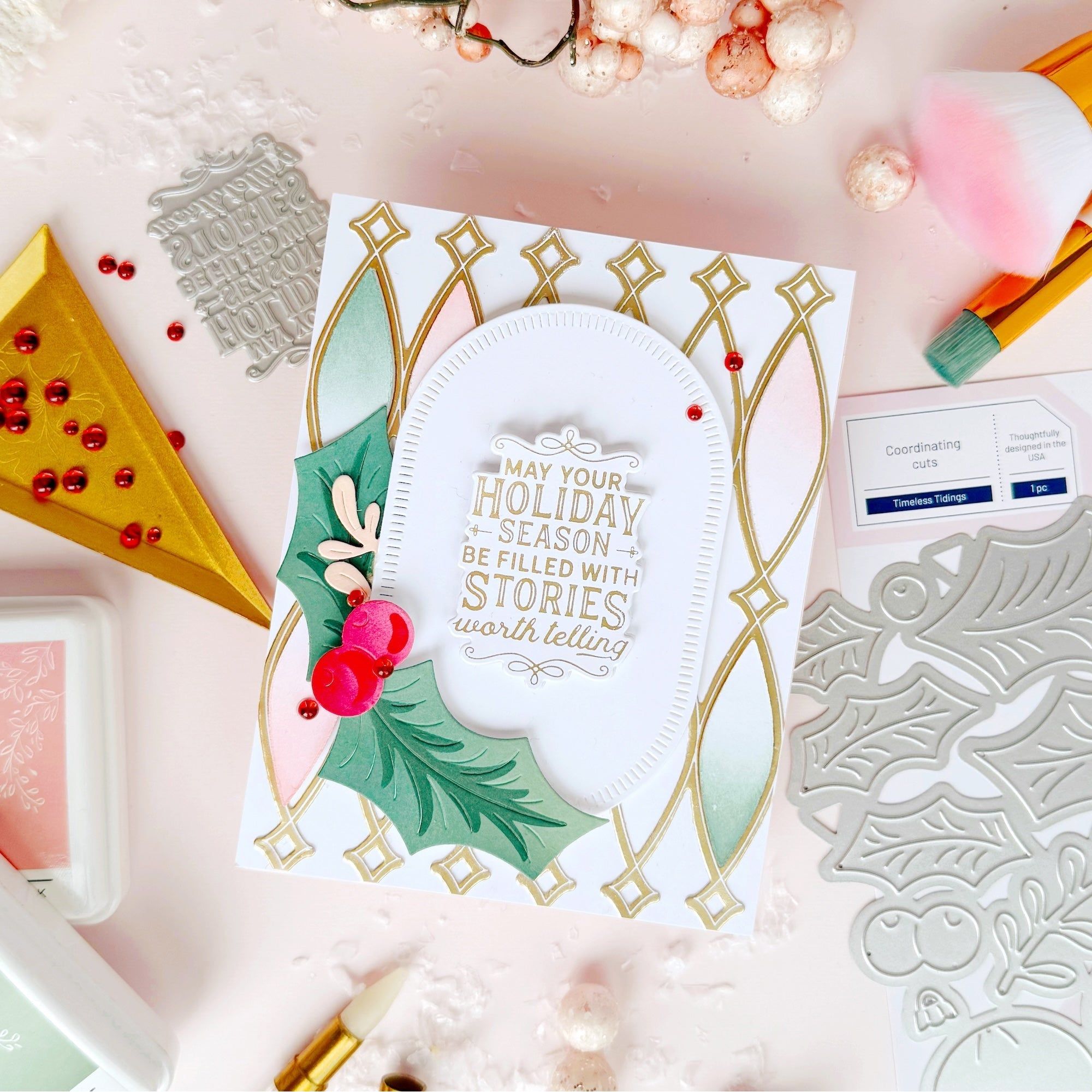 Pinkfresh Studio Once Upon A Holiday Dies 291425 Christmas Stories Card