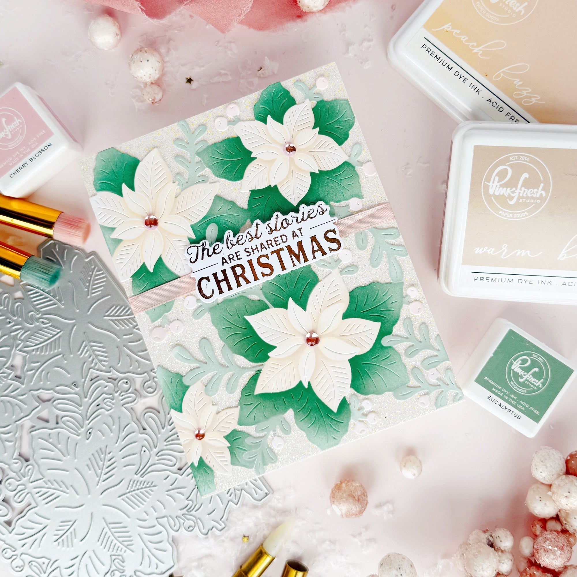 Pinkfresh Studio Once Upon A Holiday Press Plates 291525 Christmas Stories Card