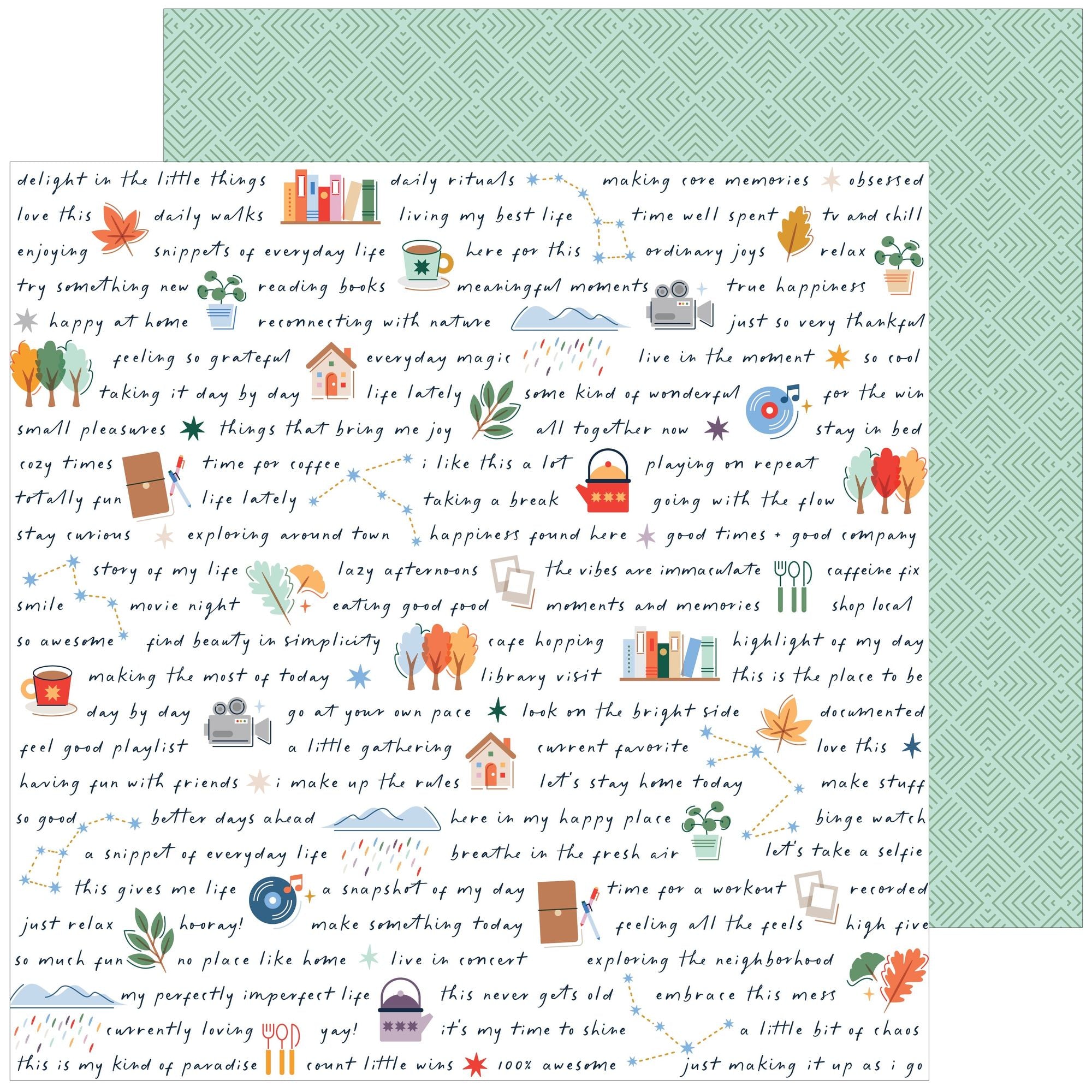 Pinkfresh Studio Ordinary Joy 12 x 12 Paper Pack 300926 Daily Rituals