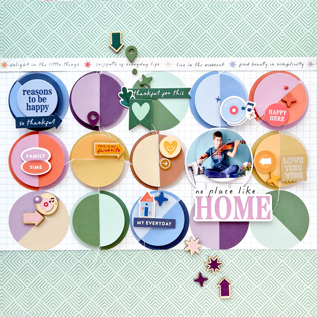 Pinkfresh Studio Ordinary Joy 12 x 12 Paper Pack 300926 No Place Like Home Layout