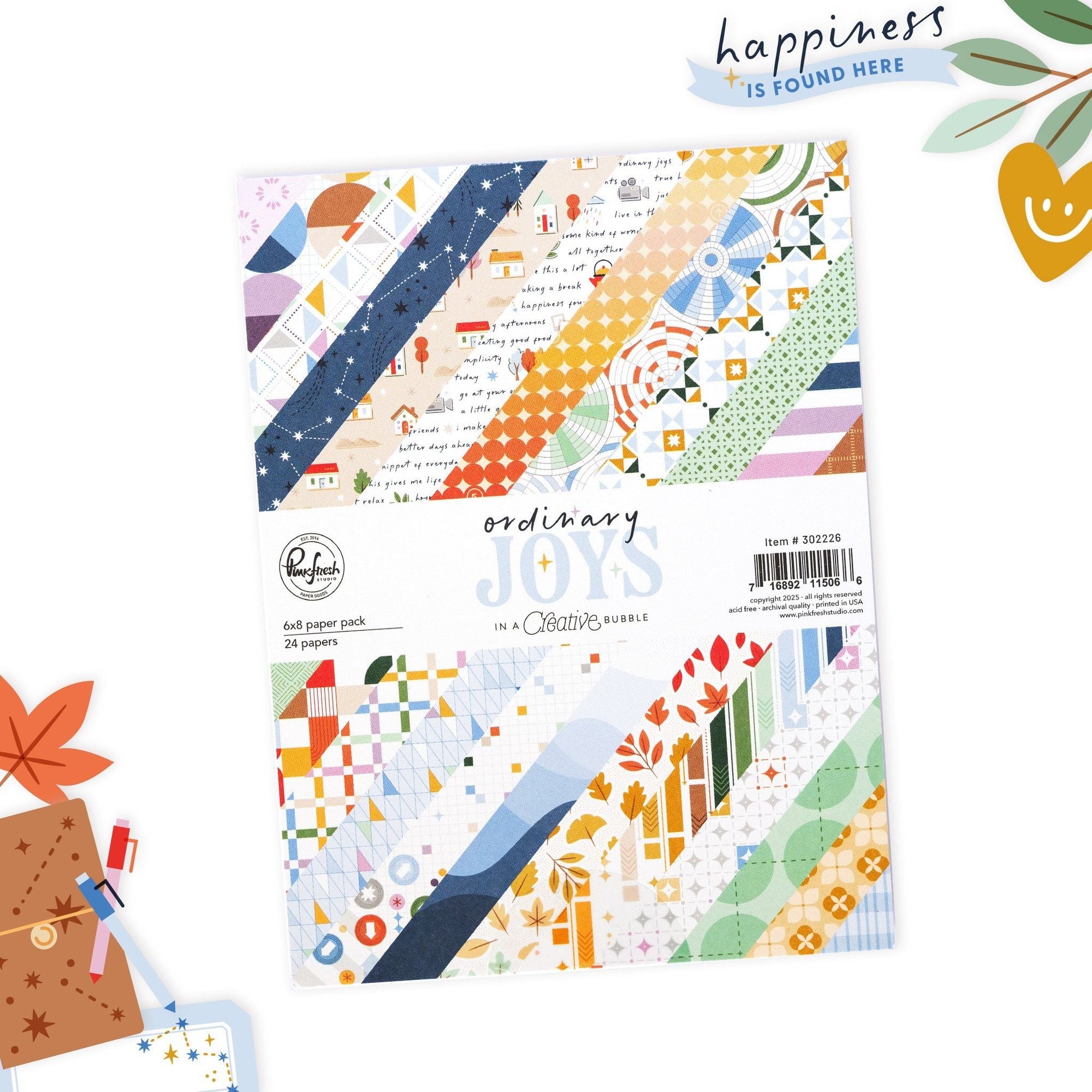 Pinkfresh Studio Ordinary Joy 6 x 8 Paper Pack 302226