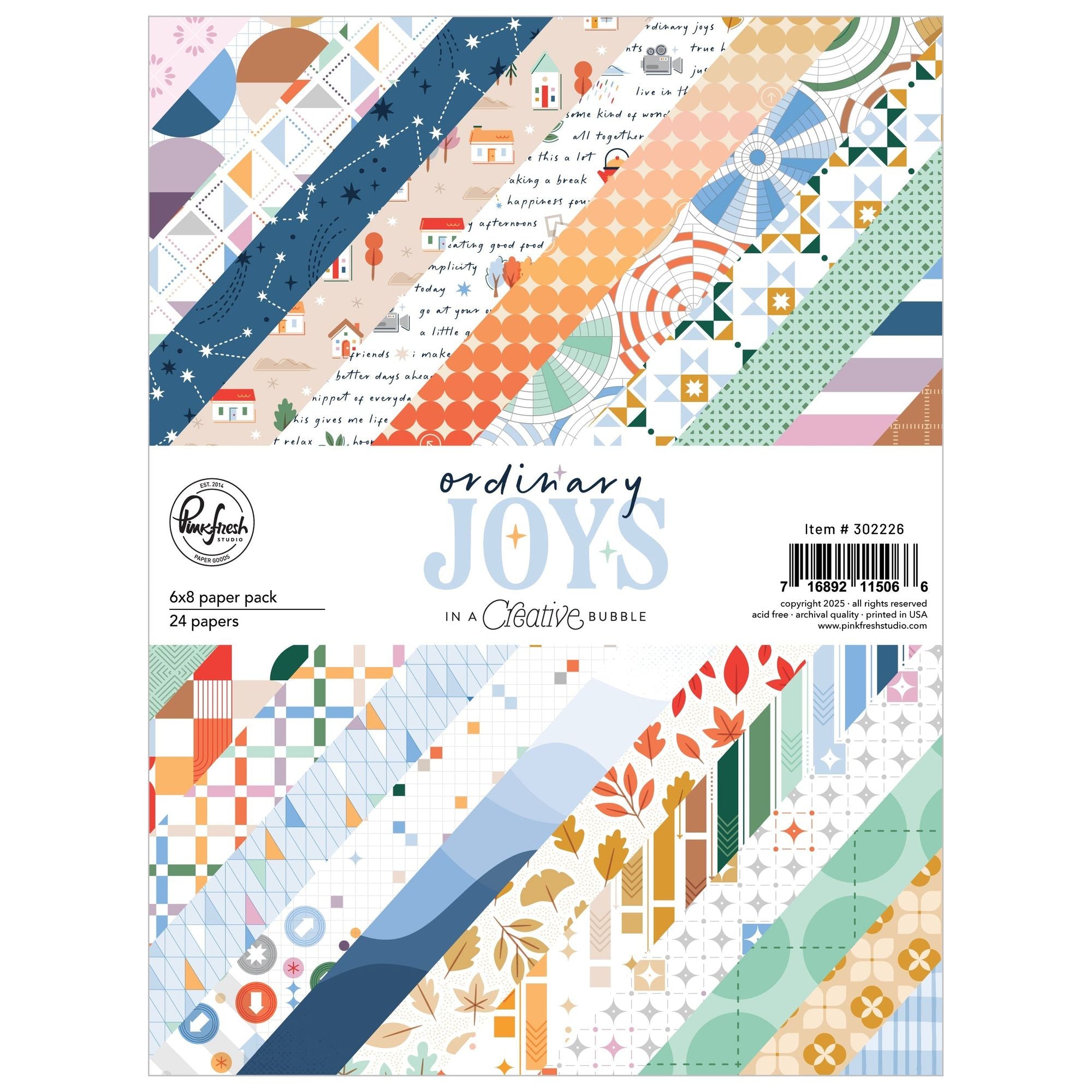 Pinkfresh Studio Ordinary Joy 6 x 8 Paper Pack 302226 Product Image