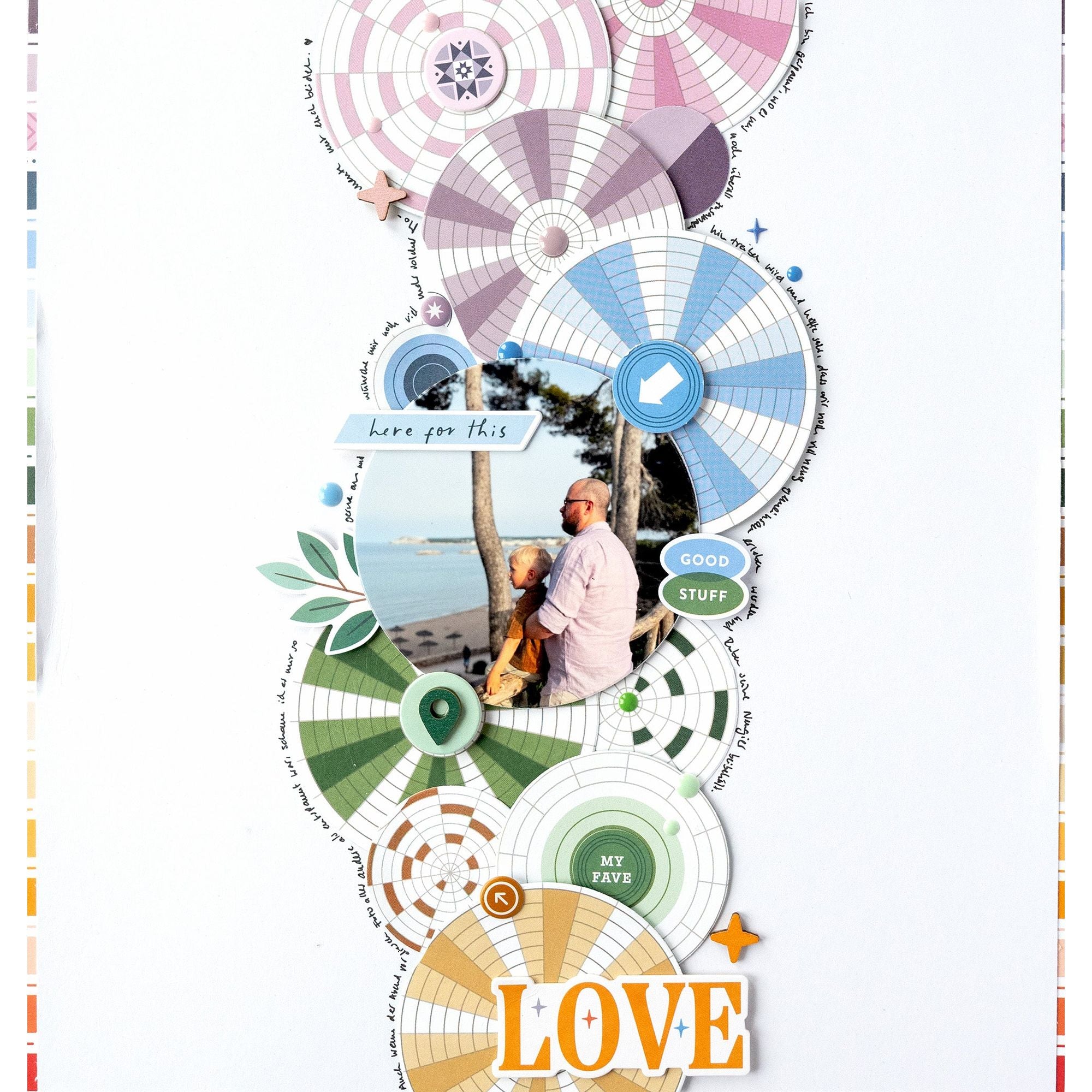 Pinkfresh Studio Ordinary Joy Colored Wood Veneer 303026 Father Son Layout