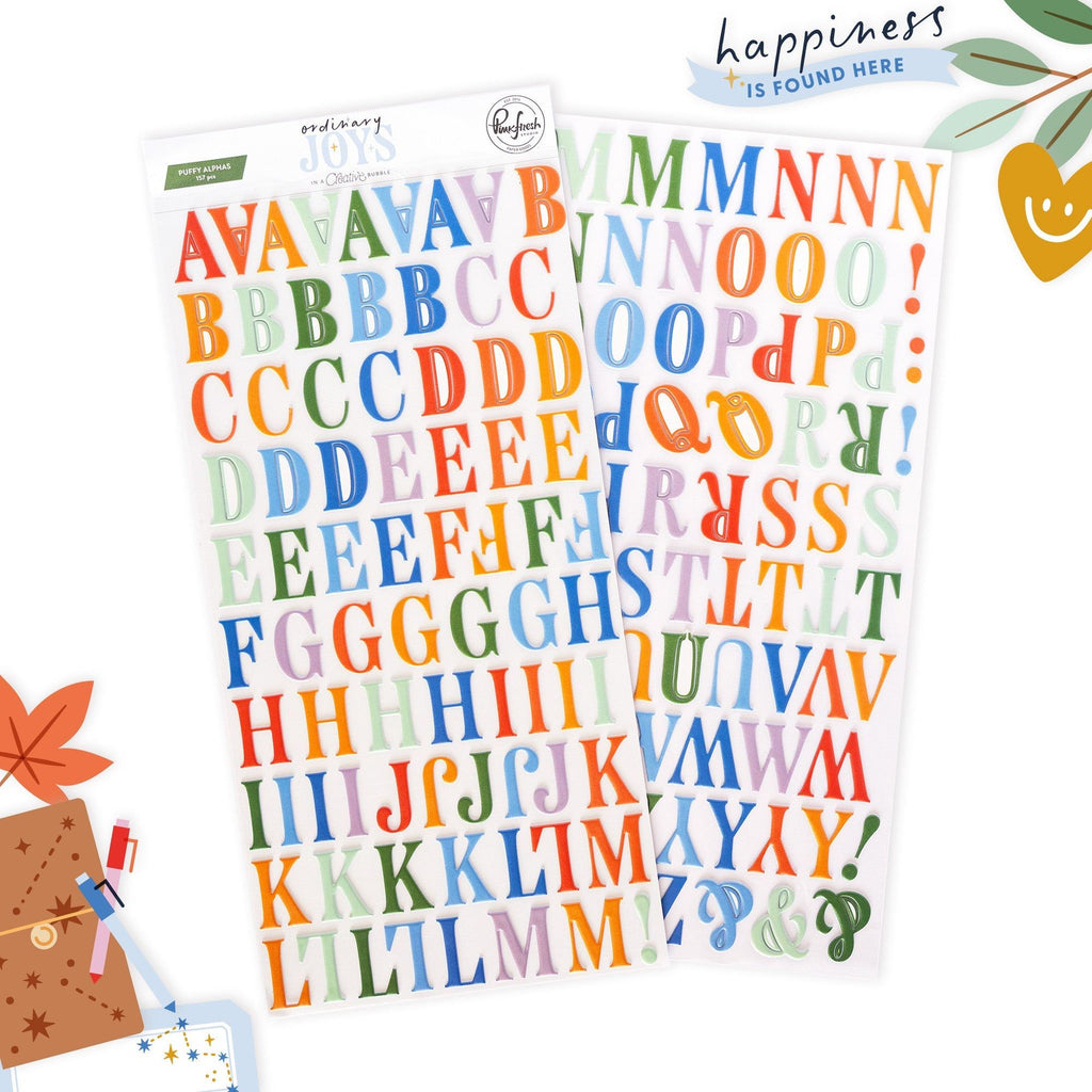 Pinkfresh Studio Ordinary Joy Puffy Alpha Stickers 302826