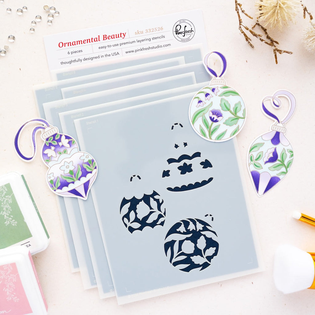 Pinkfresh Studio Ornamental Beauty Stencils 332526