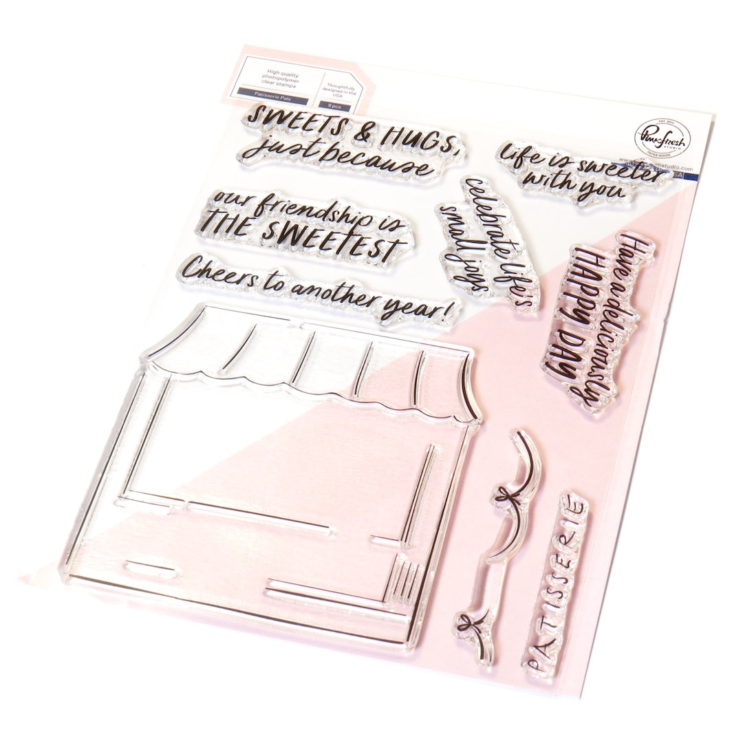 Pinkfresh Studio Patisserie Pals Stamps Dies And Stencils Bundle 278825