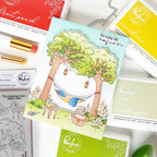 Pinkfresh Studio Peaceful Pause Stencils 329226 Jody Morrow You Make Life Easier Hammock Card