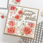 Pinkfresh Studio Peony Glow Dies 299125 Floral Card