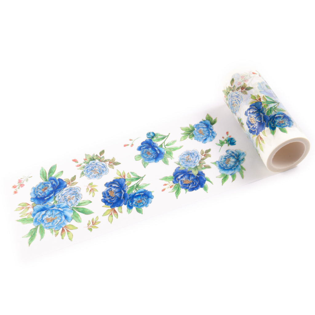 Pinkfresh Studio Peony Perfection Blue Washi Tape 270825