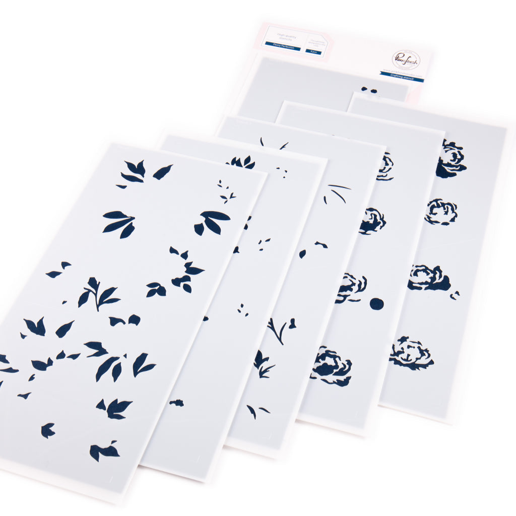 Pinkfresh Studio Peony Perfection Stencils 270625