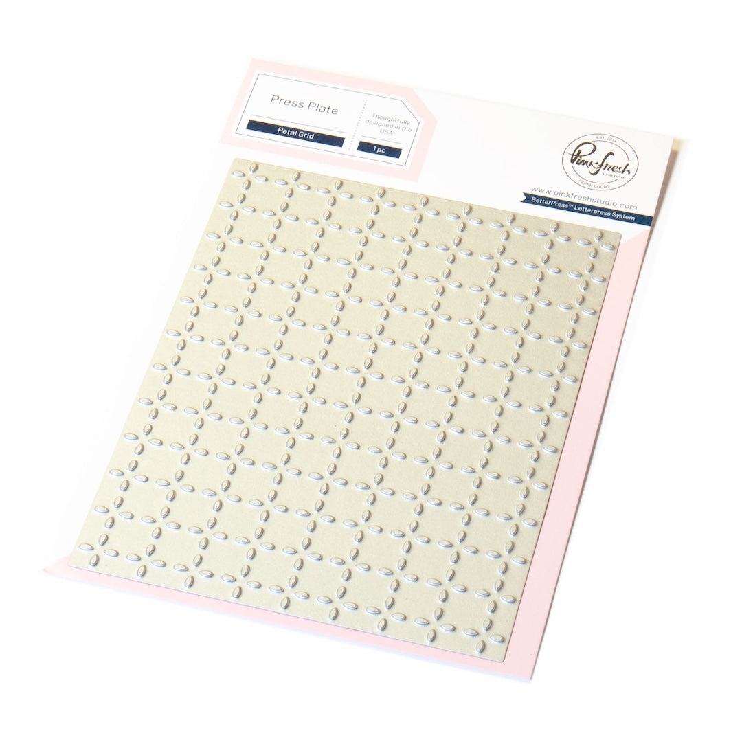 Pinkfresh Studio Petal Grid Press Plate 280125
