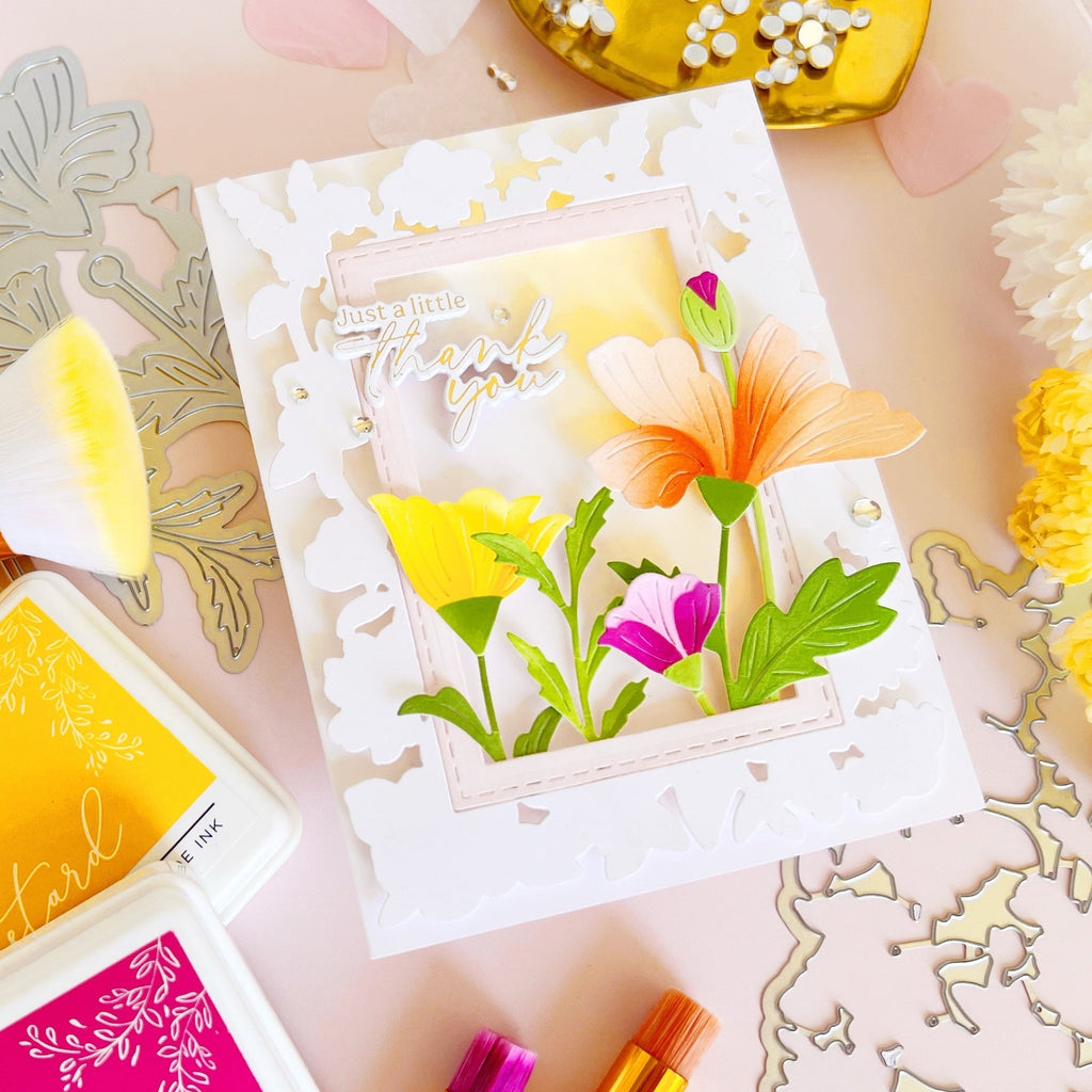 Pinkfresh Studio Petal Perfection Dies 278125 Just A Little Thank You Card