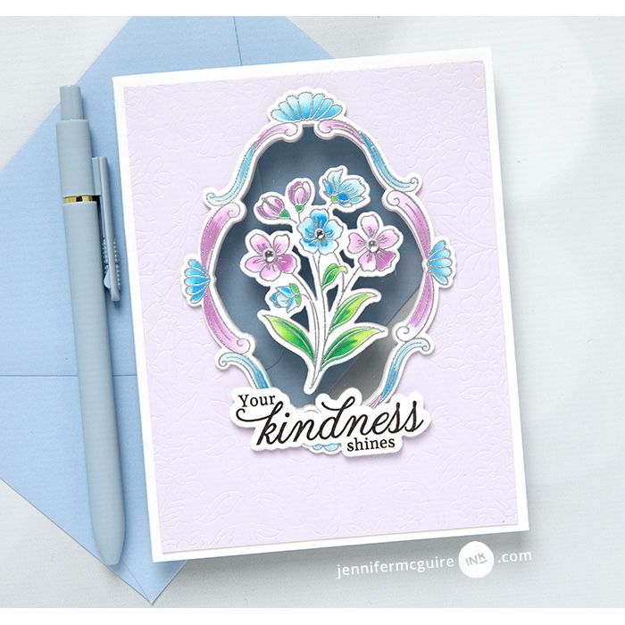 Pinkfresh Studio Petal Poise Dies 306125 Kindness Shines Card | color-code:ALT01