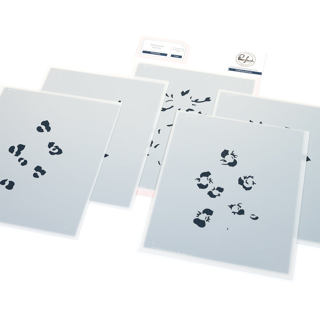 Pinkfresh Studio Petal Poise Stencils 306225