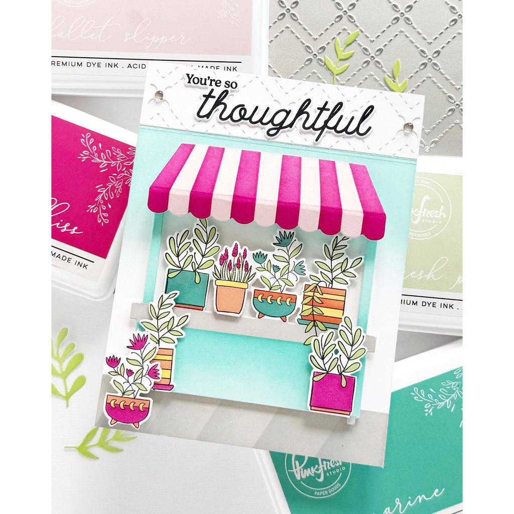 Pinkfresh Studio Petal Trellis Coverplate Die 298625 So Thoughtful Card