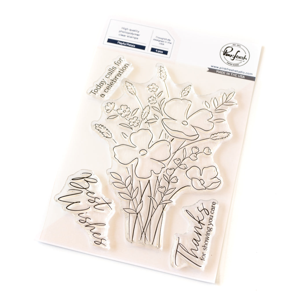 Pinkfresh Studio Playful Petals Clear Stamps 255224