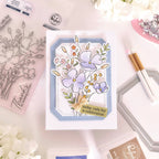 Pinkfresh Studio Playful Petals Clear Stamps 255224 Today Calls for a Celebration Card