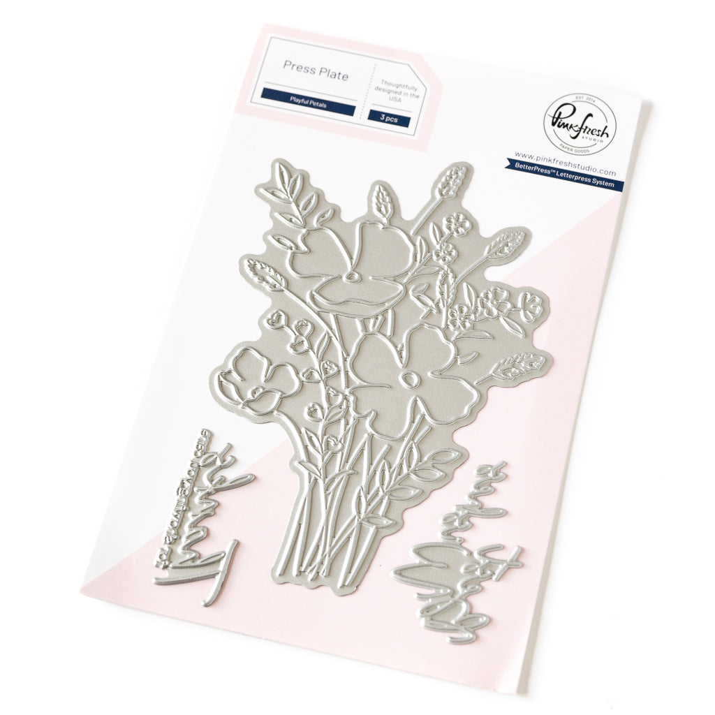 Pinkfresh Studio Playful Petals Press Plates 255524
