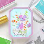 Pinkfresh Studio Playful Petals Press Plates 255524 Best Wishes Floral Card