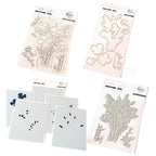 Pinkfresh Studio Playful Petals Stamps Dies Stencils And Press Plates Bundle