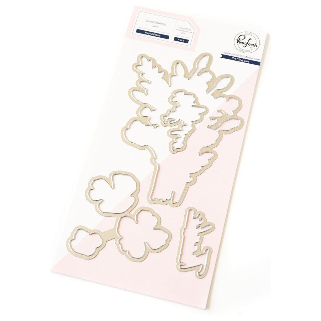 Pinkfresh Studio Playful Petals Stamps Dies Stencils And Press Plates Bundle 255324 Dies