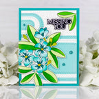 Pinkfresh Studio Plumeria Press Plates 272925 Missing You Florals