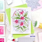 Pinkfresh Studio Plumeria Stencils 272825 Thank You Friend Card