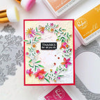 Pinkfresh Studio Print Shop Modern Botanicals Press Plate 245524 Ornate Thanks Card | color-code:ALT03
