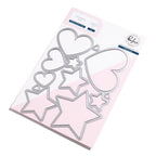 Pinkfresh Studio Radiating Hearts And Stars Die 268225