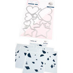 Pinkfresh Studio Radiating Hearts And Stars Die And Stencils Bundle