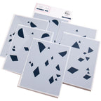 Pinkfresh Studio Radiating Hearts And Stars Stencils 268325