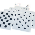 Pinkfresh Studio Refined Grid Builder Stencils And Die Bundle 309325 Stenciling Set