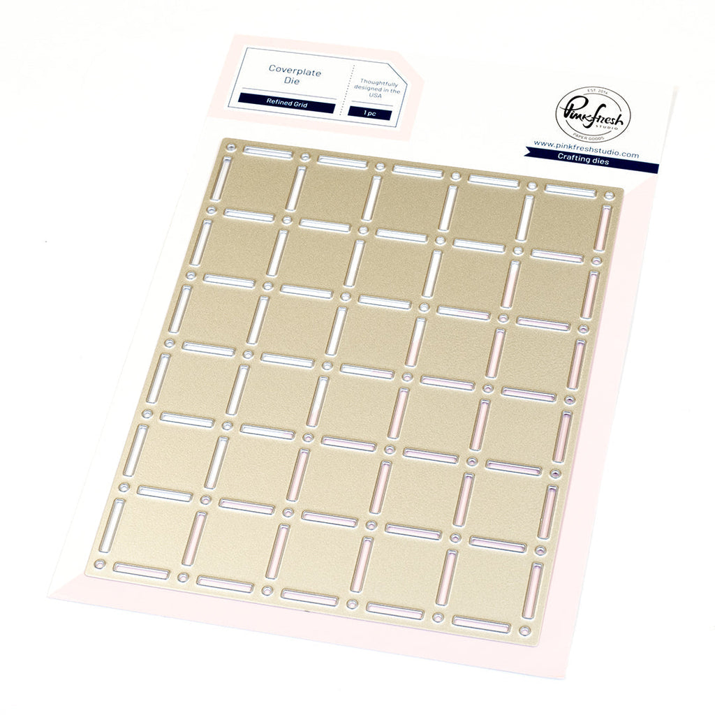 Pinkfresh Studio Refined Grid Coverplate Die 309225