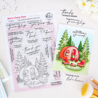 Pinkfresh Studio Retro Camp Days Clear Stamps 329326