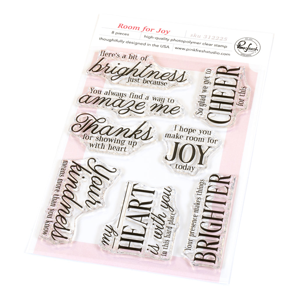 Pinkfresh Studio Room For Joy Clear Stamps Dies And Press Plates Bundle Stamp Images