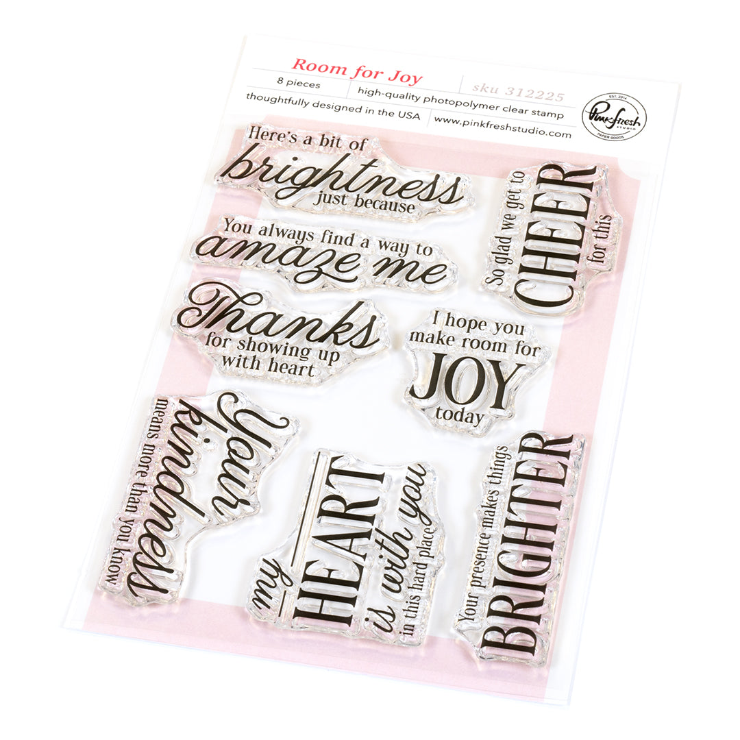 Pinkfresh Studio Room For Joy Clear Stamps Dies And Press Plates Bundle Stamp Images