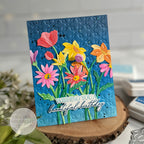 Pinkfresh Studio Sapphire Dye Ink Pad pfdi022 Floral Birthday Card | color-code:ALT03