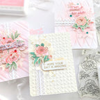 Pinkfresh Studio Scarlet Clear Drops pf122es Floral Notecards