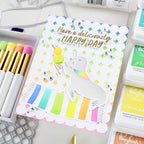 Pinkfresh Studio Seaside Cones Stencils 279925 Seal Card