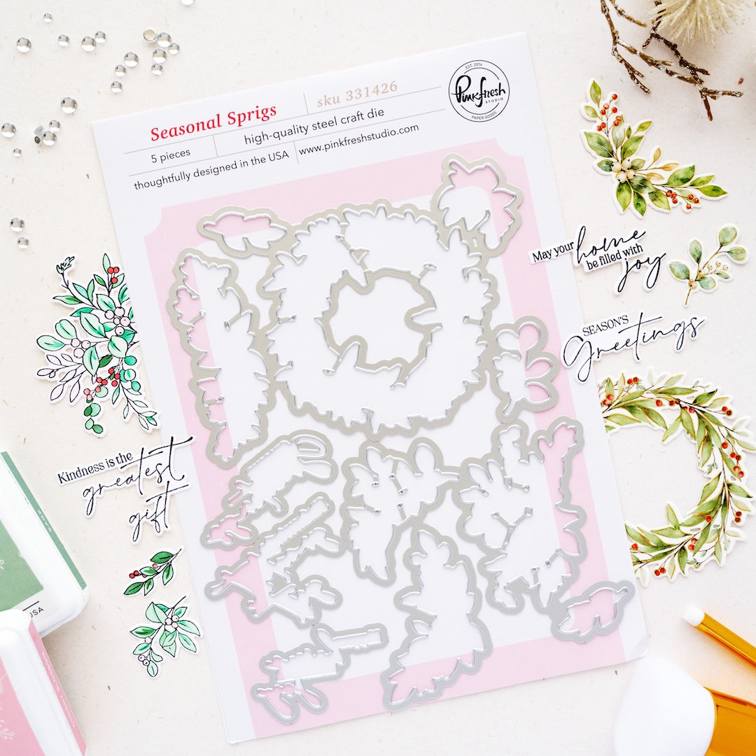 Pinkfresh Studio Seasonal Sprigs Dies 331426