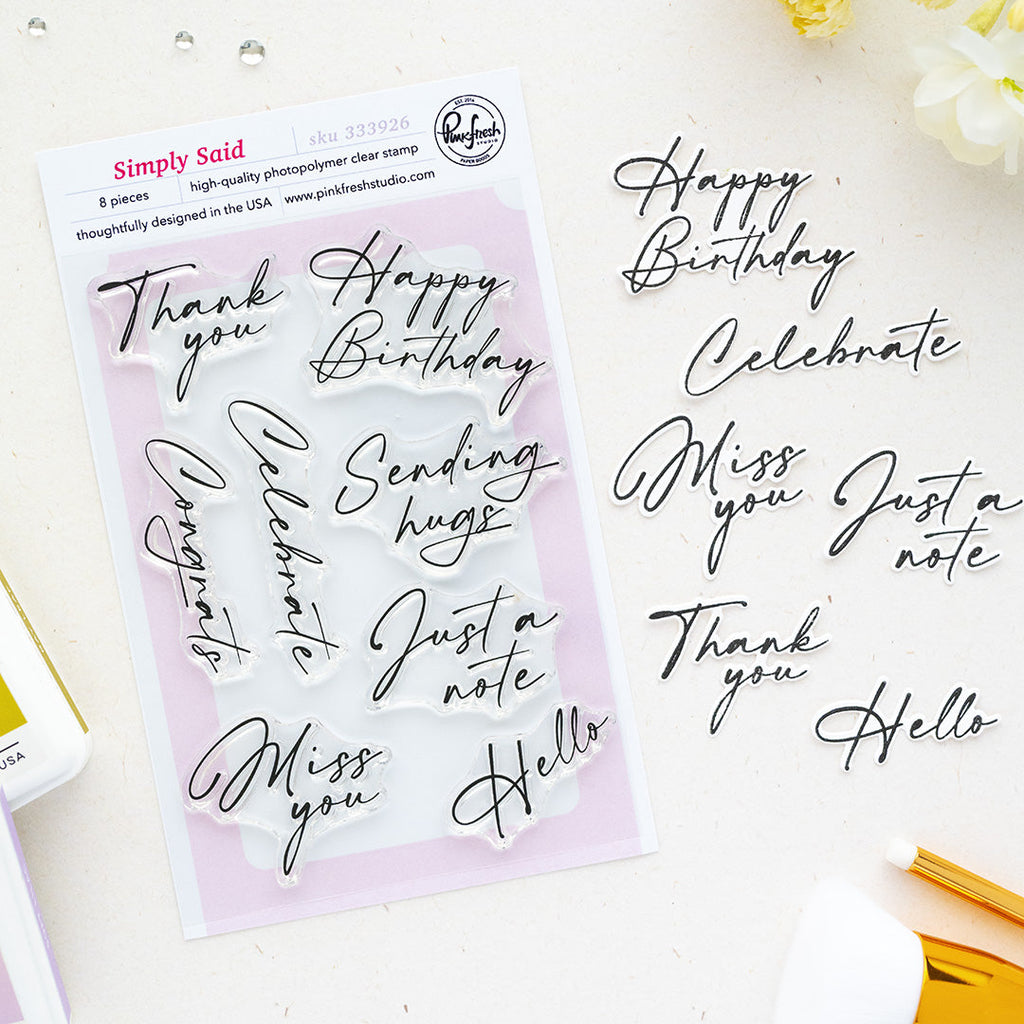 Pinkfresh Studio Simply Said Clear Stamps 333926