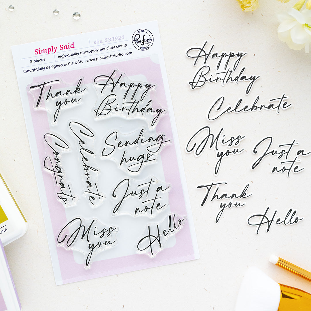 Pinkfresh Studio Simply Said Clear Stamps 333926
