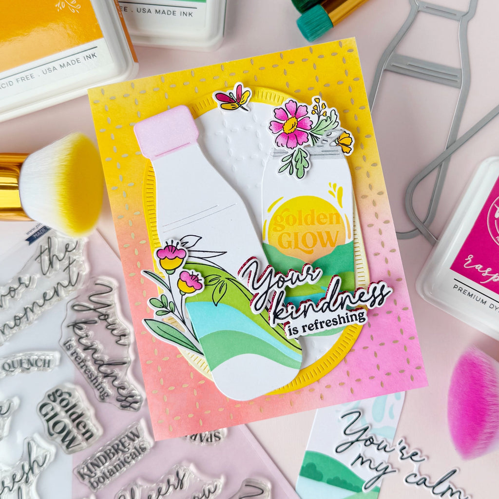 Pinkfresh Studio Sippable Scenes Dies 284225 Your Kindness Is Refreshing