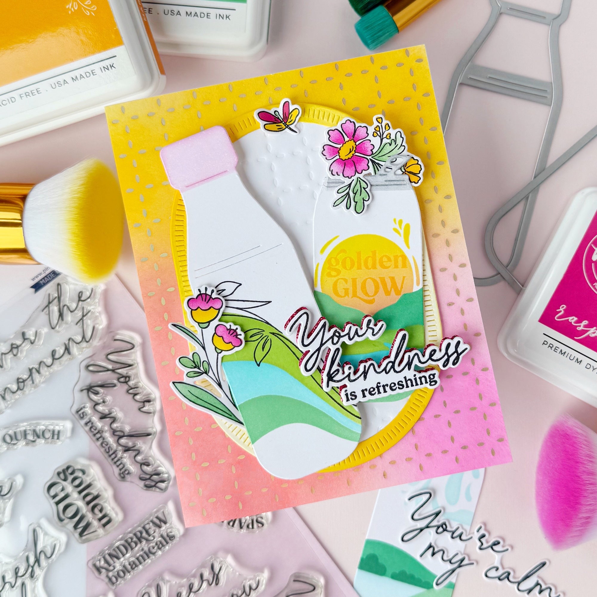 Pinkfresh Studio Sippable Scenes Dies 284225 Your Kindness Is Refreshing