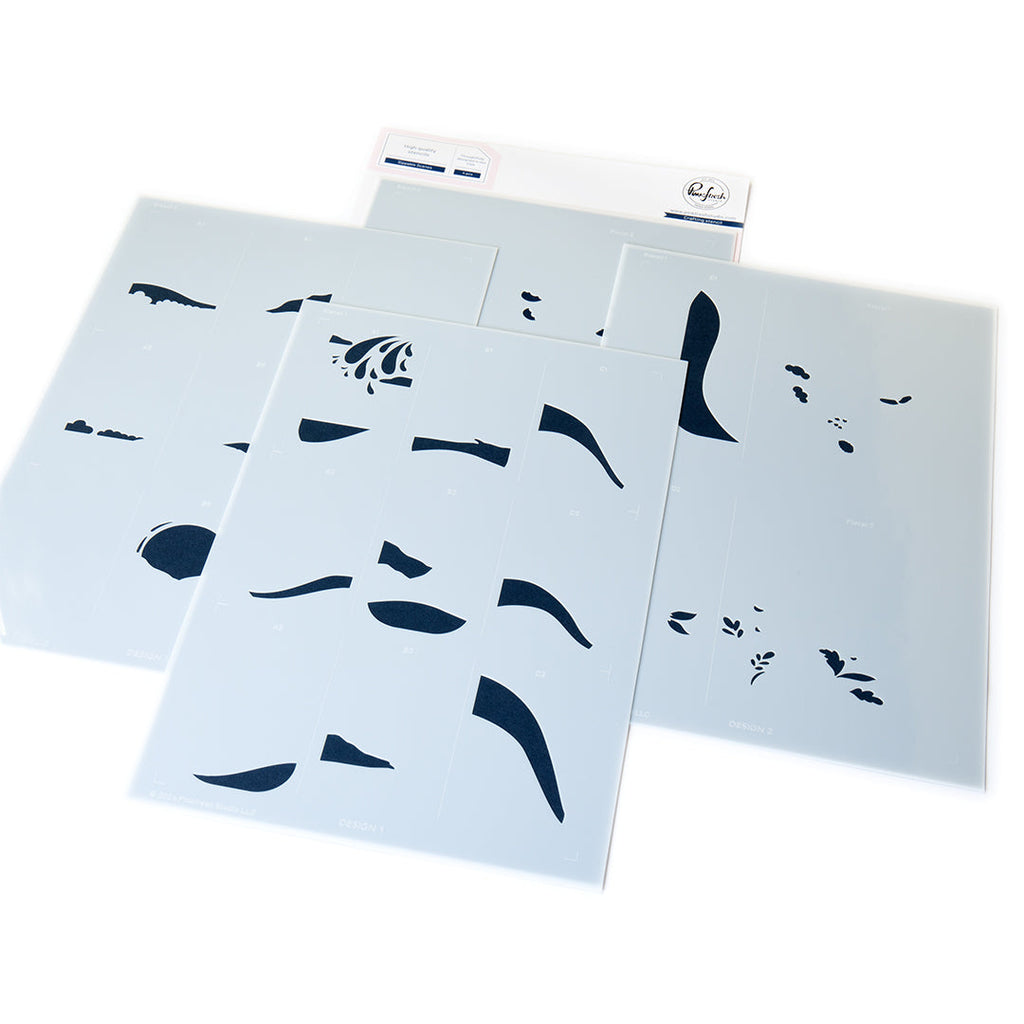 Pinkfresh Studio Sippable Scenes Stencils 284325