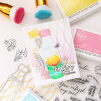 Pinkfresh Studio Sippable Scenes Stencils 284325 Wishing You Every Happiness